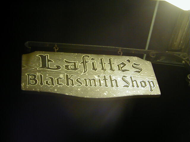 Lafitte's Blacksmith Shop sign
