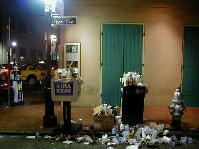 Bourbon Street trash