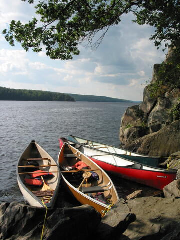 Canoes on the shore