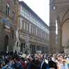 Photo: Tourists outside the Uffizi