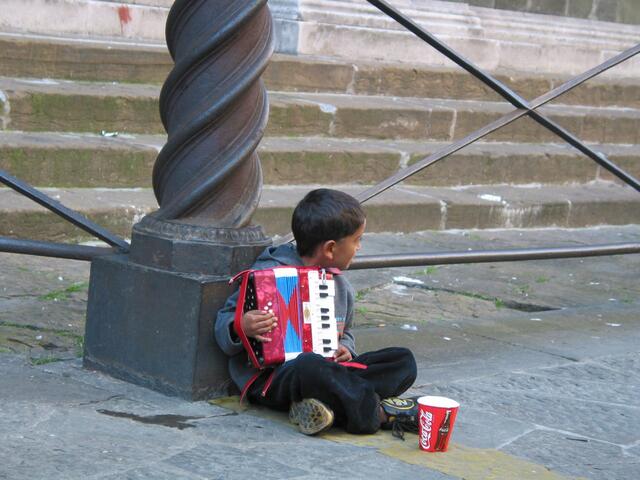 Kid with accordion