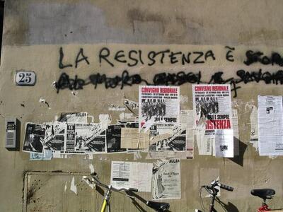 Photo: Graffiti and posters