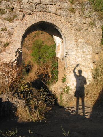 Shadow on ruins