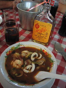 Photo: Spicy soup, Thai whiskey