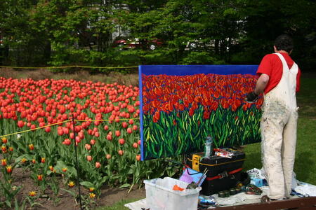 Photo: Painting tulips