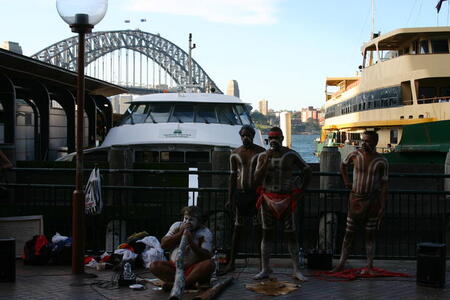 Photo: Aboriginal street performers