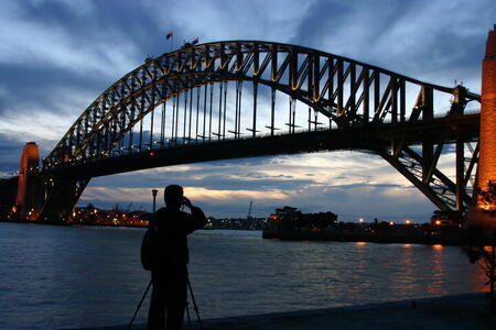 Photo: Photographer and Harbour Bridge 