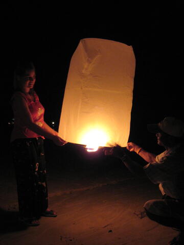 Marj with lantern