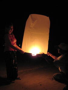 Photo: Marj with lantern