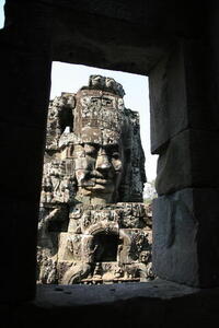 Photo: Framed face-tower