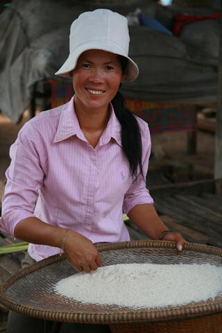 Girl with rice