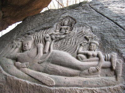 Photo: Hindu rock carvings