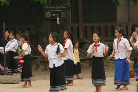 Photo: Schoolgirls dancing