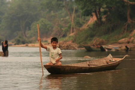 Photo: Boy in boat