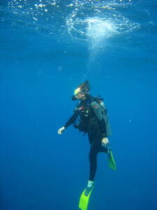 Photo: Stephen scuba diving