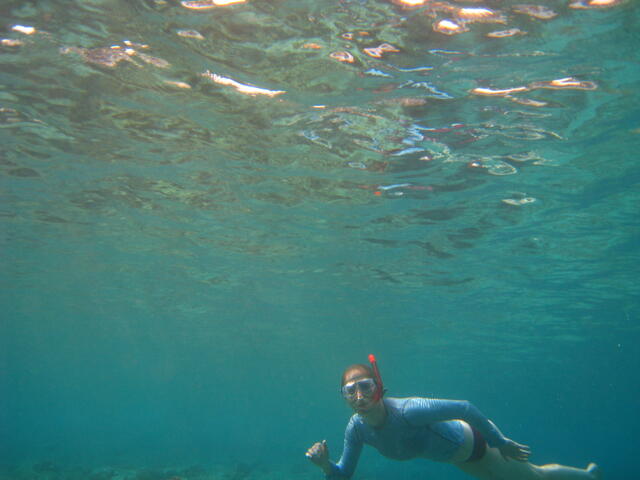 Erin snorkeling