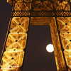 Photo: Eiffel Tower and moon