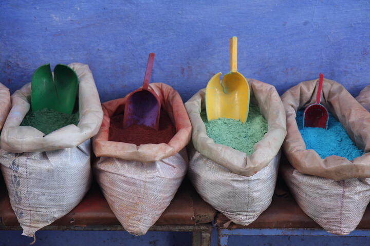 Colorful powders