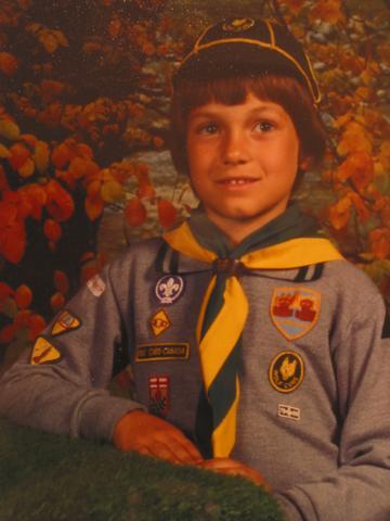 Gerald in Scout outfit, age ~8