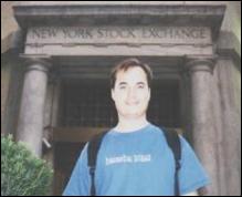 Photo of me in front of the New York Stock Exchange