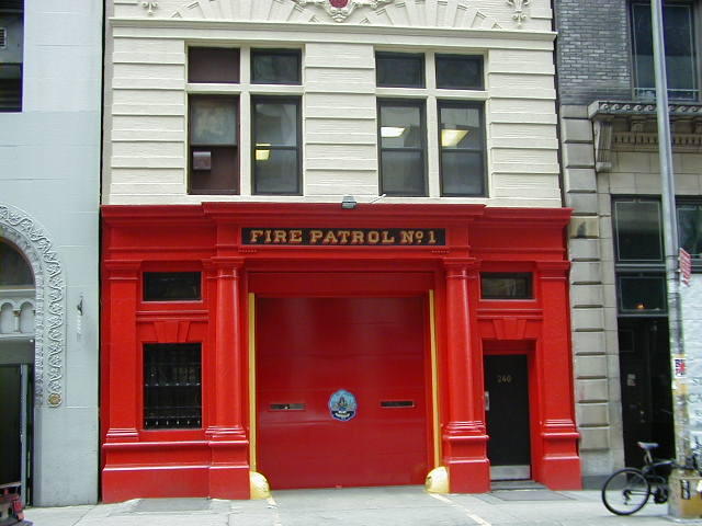 A red fire station
