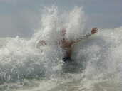 Waves crashing on Curtis in Anglet, France, June 2000