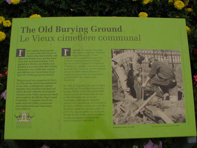 The Burying Ground sign