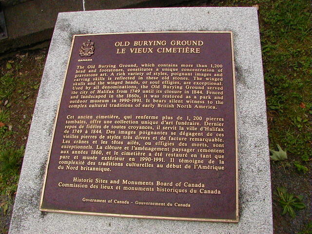 Old Burying Ground plaque