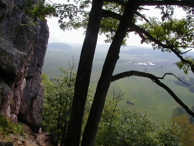 View from the base of the climbing site