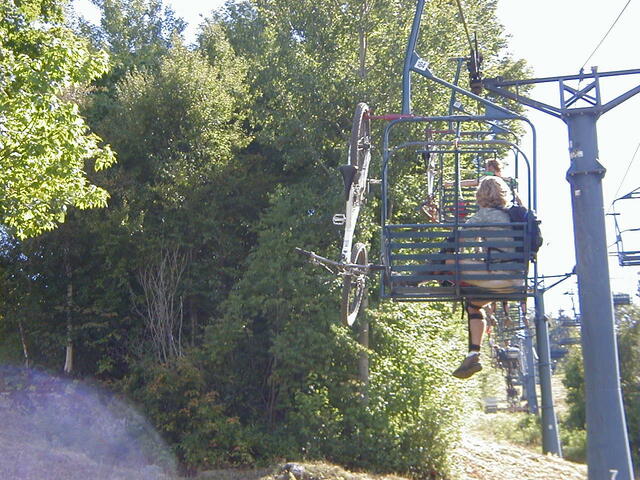Tristen on the chairlift