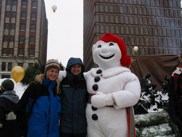 Alana and Ger with Bonhomme