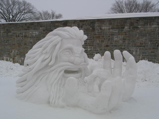 Snow sculpture