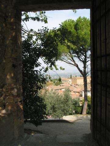 Peeking out at Tuscany