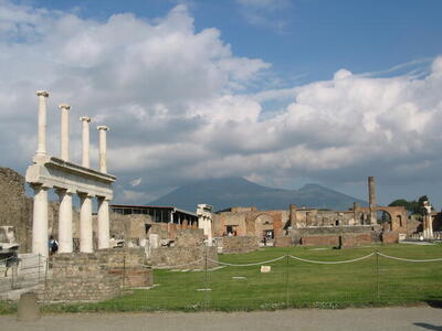 Photo: Pompeii and Vesuvius