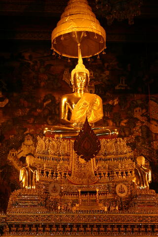Gold buddha alter