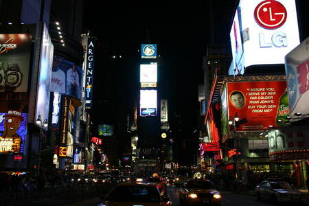 Photo: Times Square at night