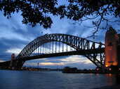 Harbour Bridge at dusk, Sydney, Australia, Oct 2005