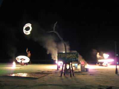 Photo: Fire spinners