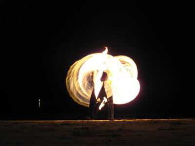 Photo: Fire spinner
