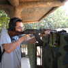 Photo: Gerald firing AK-47