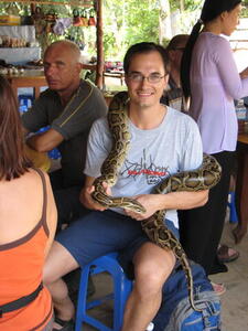 Photo: Gerald with python