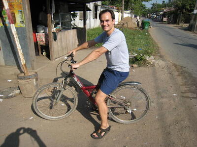 Photo: Gerald on mountain bike