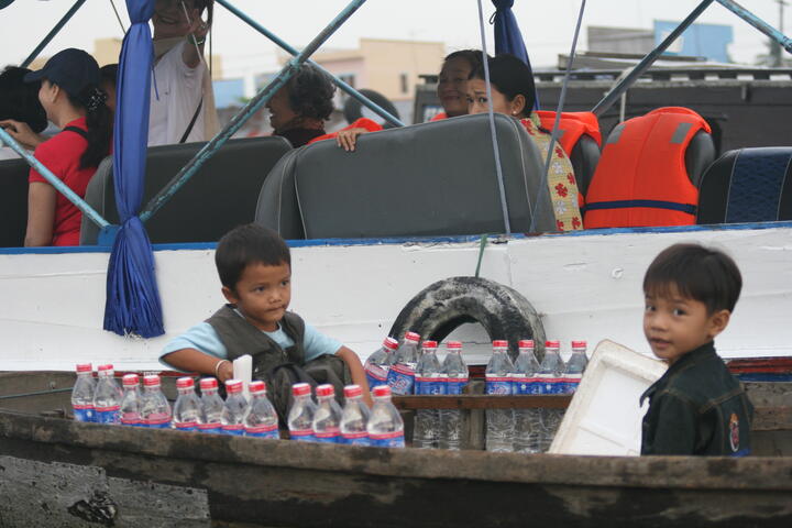 Kids selling water