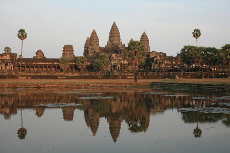 Photo: Angkor Wat reflected