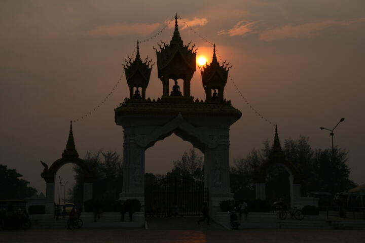 Gate at sunset
