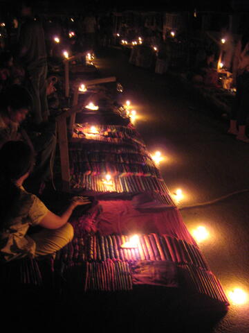 Candlelit night market