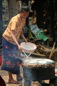 Photo: Making rice paper