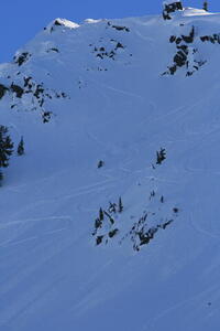 Photo: Eric skiing