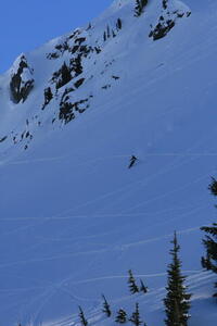 Photo: Eric skiing