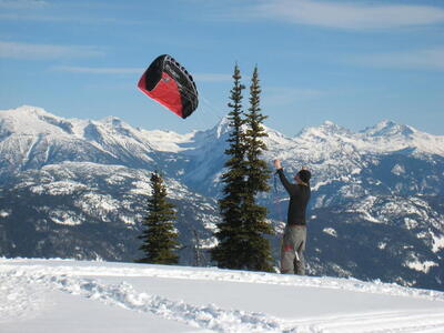 Photo: Eric flying his kite